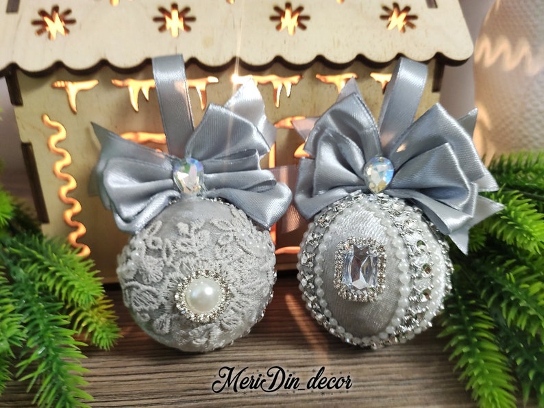 Christmas Ornaments Handmade Unique Christmas Ornaments Set Christmas Tree Vintage Christmas Shabby Chic Christmas Ornament