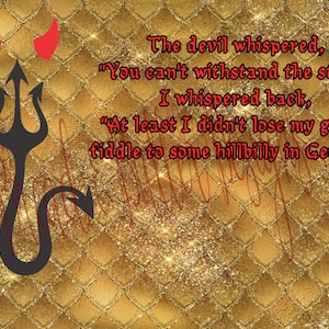 The Devil Whispered, Golden Fiddle Tumbler svg