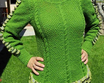 Hand Knitted Blouse - Etsy New Zealand