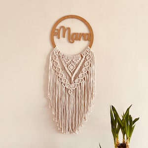 Personalized Dream Catcher Macrame, Boho Nursery Decor, Name Sign, Door Sign, Baby Gift, Wedding Decor, Gift for Birth, Christmas Gifts