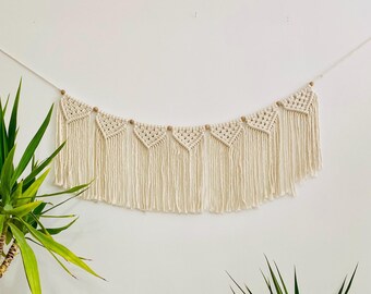 Macrame Banner: Boho Wall Hanging, Camper Van Decor
