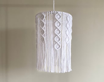 Macrame Chandelier, Boho light, Bohemian Lamp Shade, Bohemian Decor, Boho chandelier, Macrame hanging lampshade, Macrame color chandelier