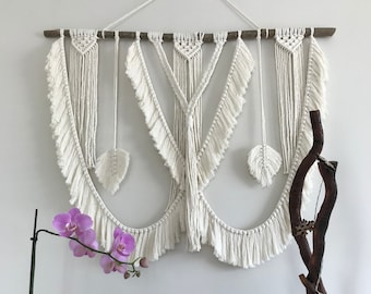 Large Handmade Macrame Wall Hanging Boho Decor for Home Decoration, bedroom, baby room, nursery, housewarming gift