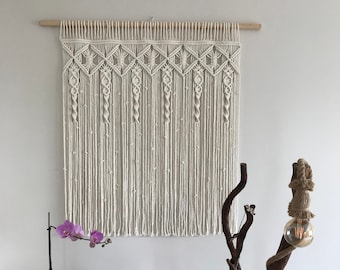 Large macrame wall hanging, Macrame Curtain & valance, Rustic macrame wedding backdrop, Macrame mural, Woven wall hanging