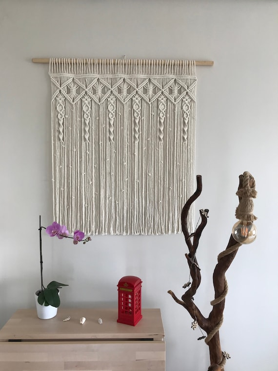 Large macrame wall hanging, Macrame Curtain & valance, Rustic macrame wedding backdrop, Macrame mural, Woven wall hanging