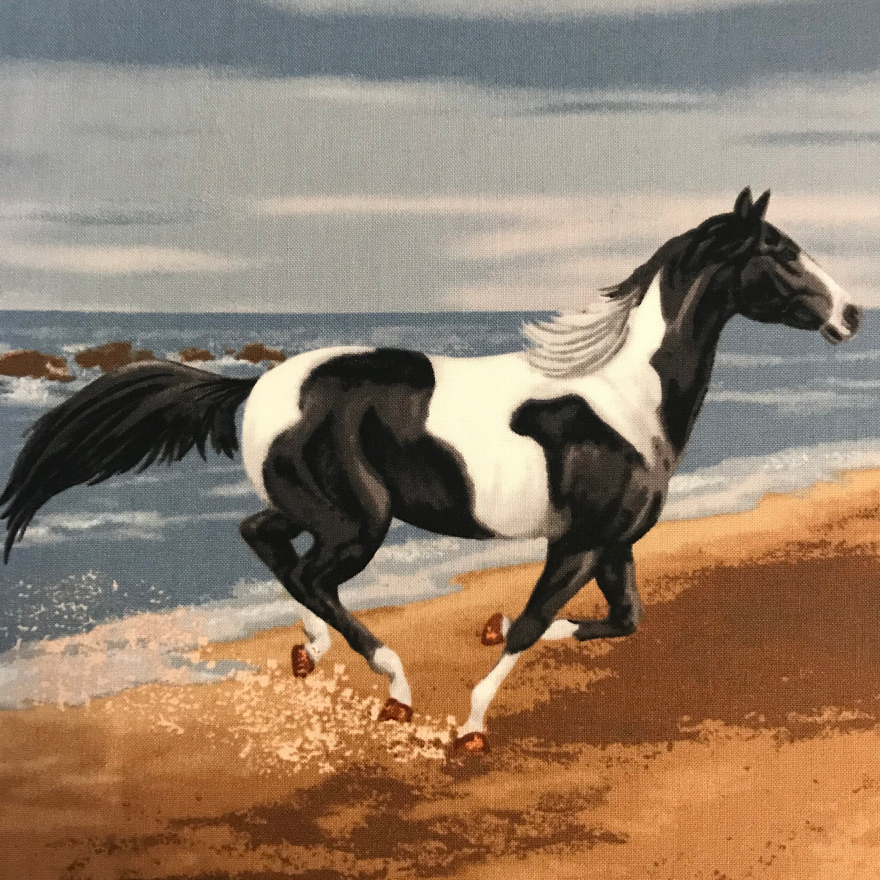 Caballo por mar con toalla de mano de baño bib B 18 | Etsy