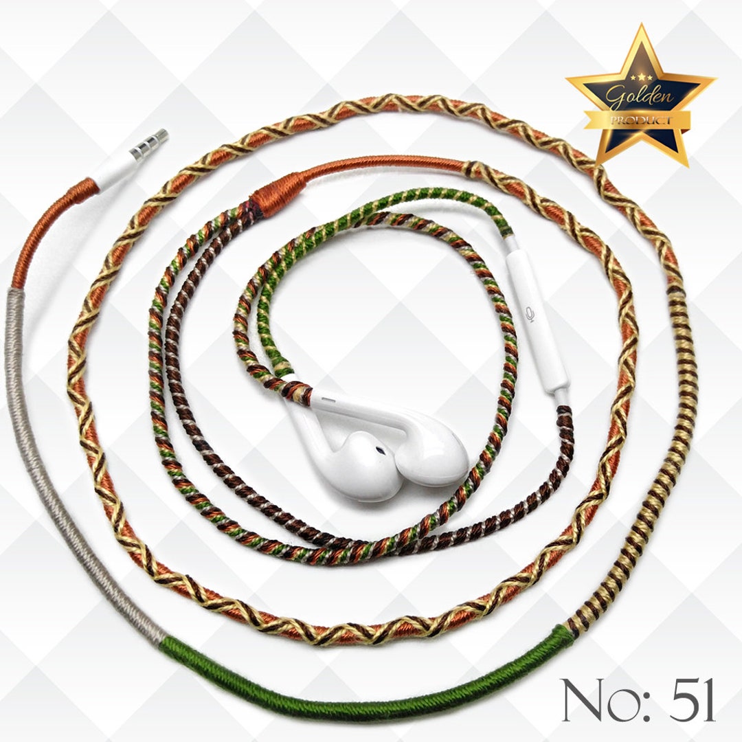 Wrapped Yarn Wrap Earbuds Handmade Wrap Earbuds Multicolor Etsy