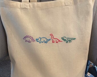 Hand Embroidered Canvas Shoulder Bag