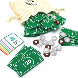 Felt Play Money Set: Montessori Toddler Toy, Homeschool Math