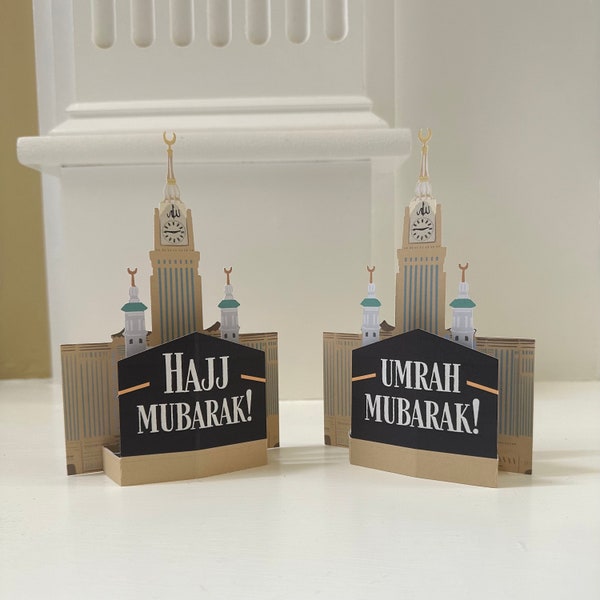 Hajj/Umrah Mubarak – Popup Card