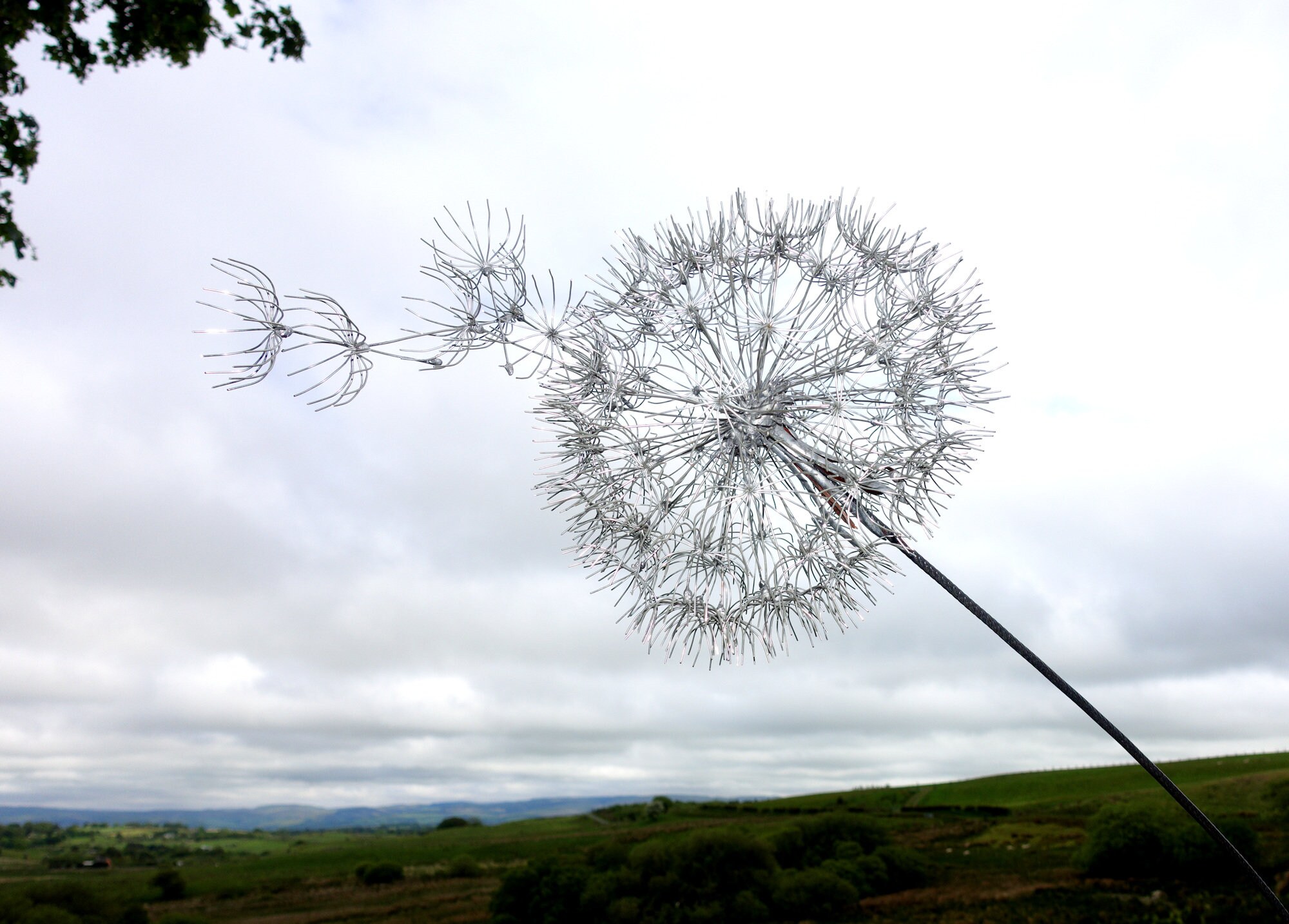 Wirework Dandelion Garden Ornament Dandelion Clock large Etsy UK