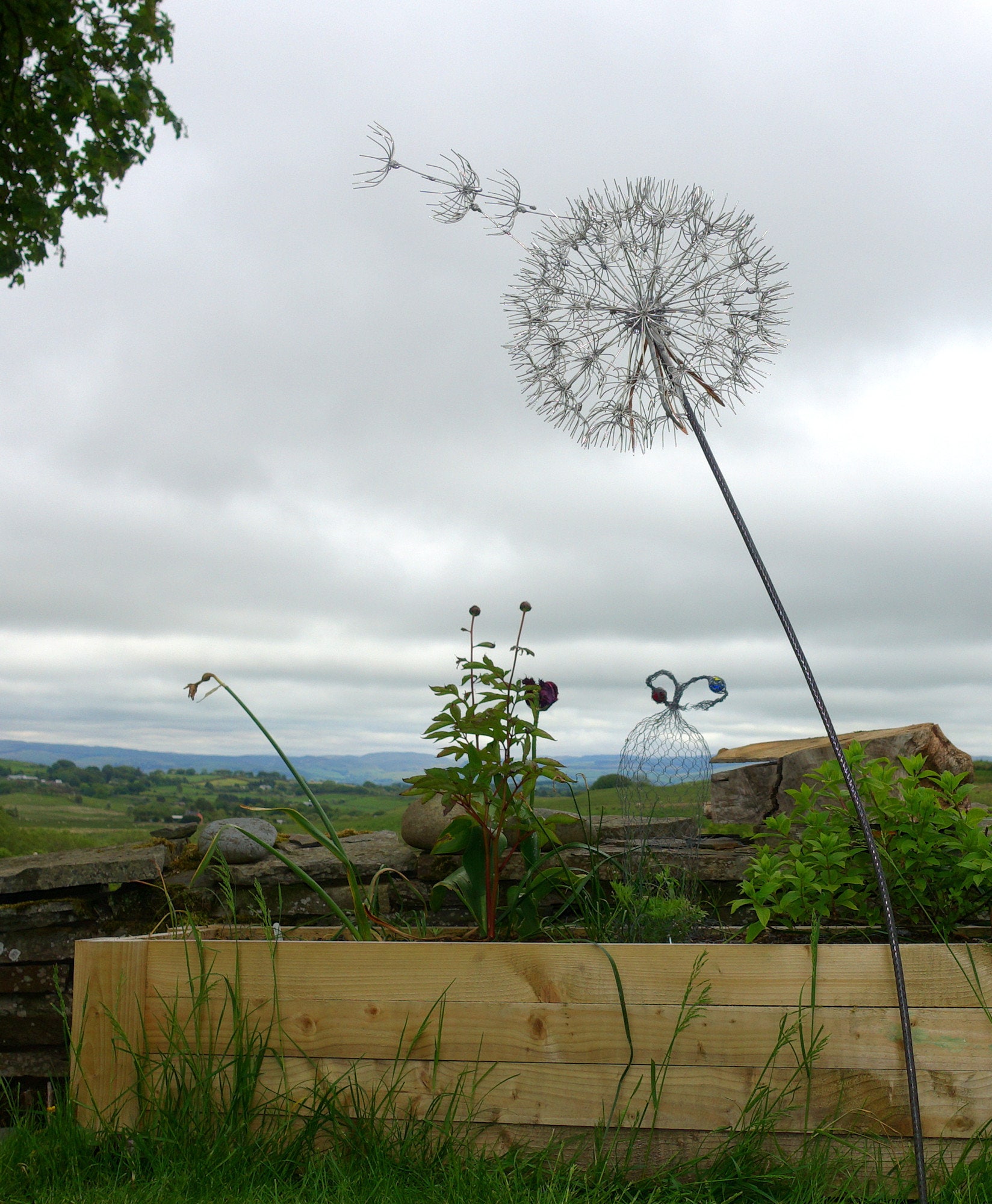 Wirework Dandelion Garden Ornament Dandelion Clock medium Etsy UK
