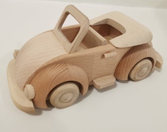 wooden car drop toy
