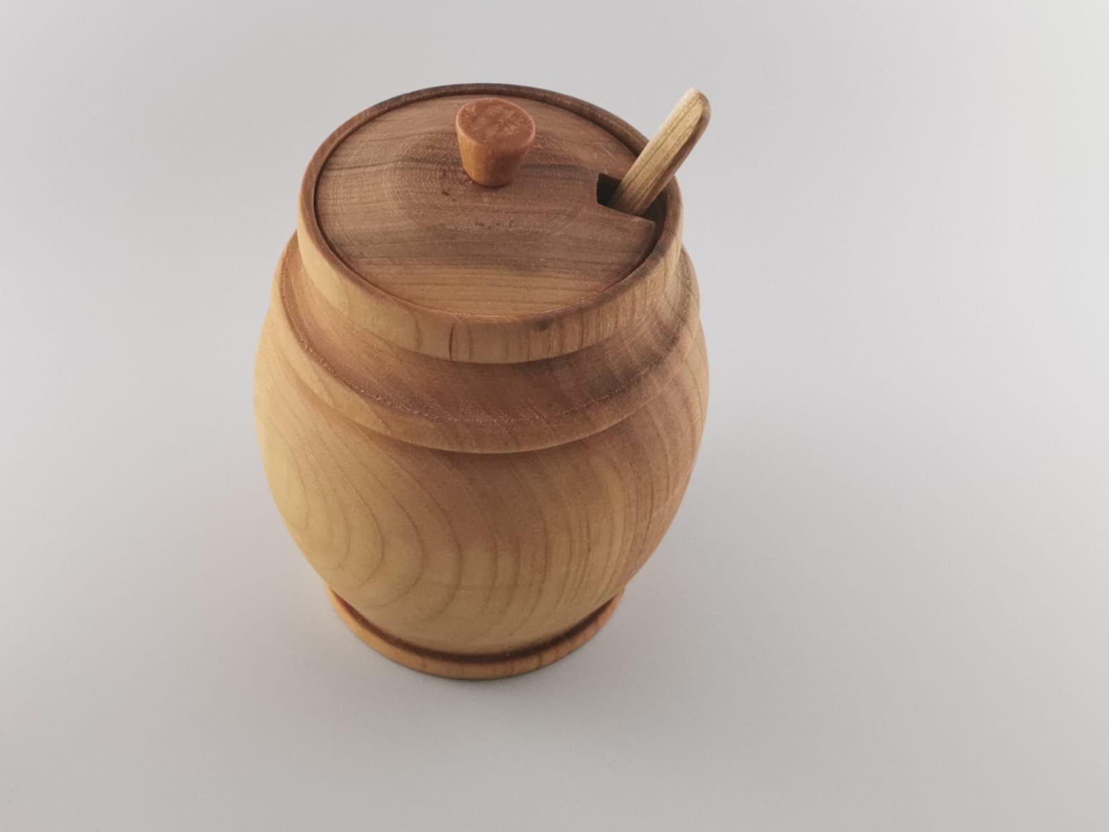 Antique looking Wood Sugar Canister with Lid And Spoon Sugar Etsy