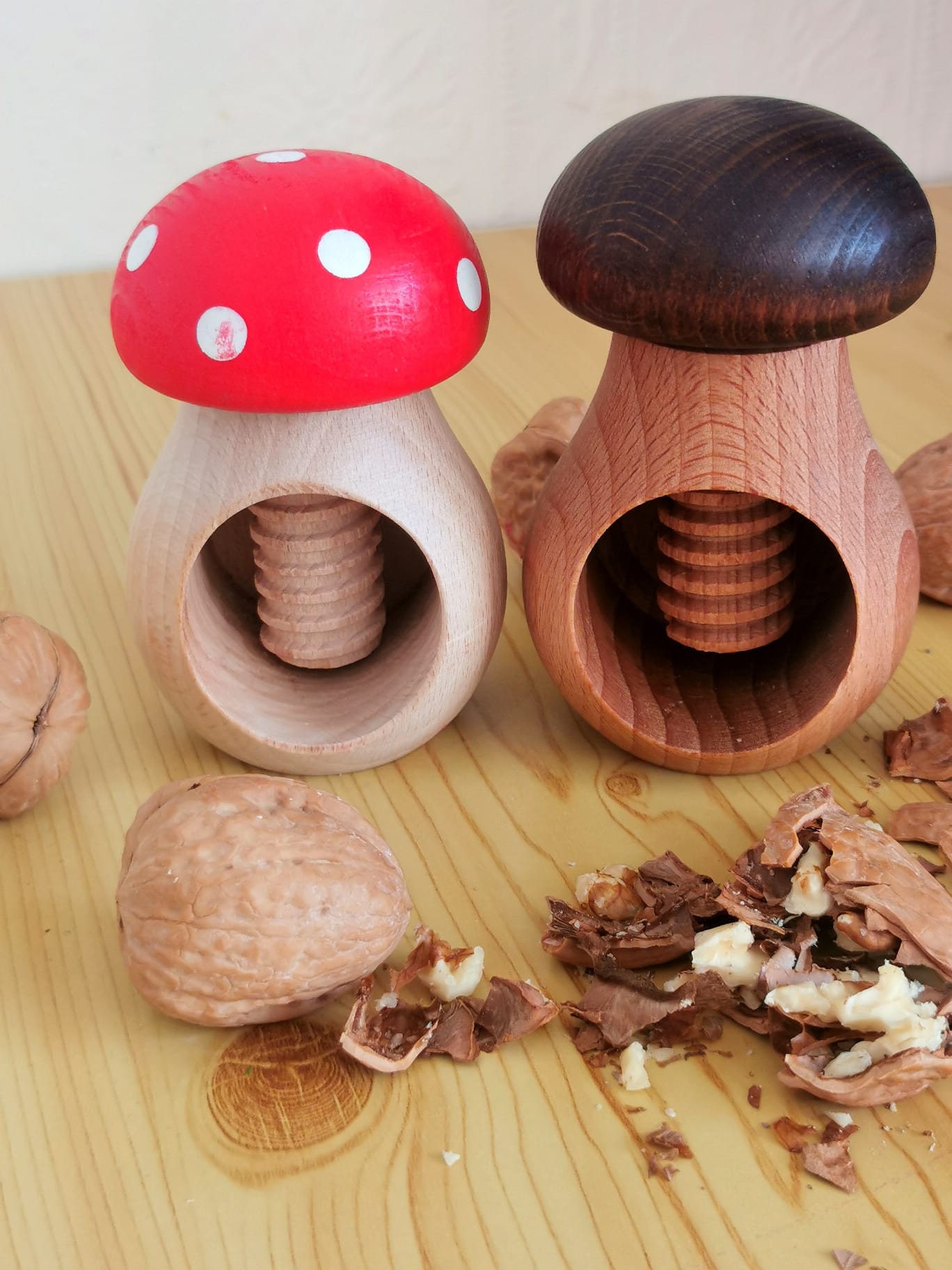 Wooden Nutcracker Mushroom Shape Nut Cracker Walnut Cracker Etsy UK