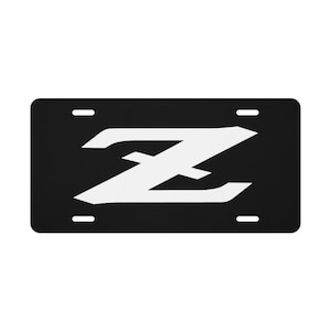 Vanity license plate with the White Z logo for any Datsun