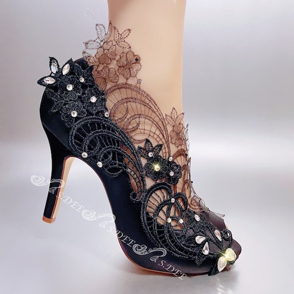 Black Lace Shoes Etsy — free download