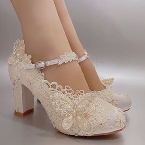 Estricto Mal Incompetencia Mary Jane Champagne Gold Wedding Shoes Heels for Bride S.DEE - Etsy
