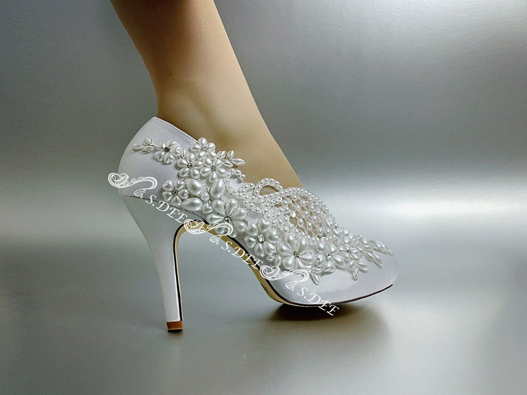 Women's Wedding Shoes High Heel Square Toe Bridal Shoes with Crossed Straps main image 1