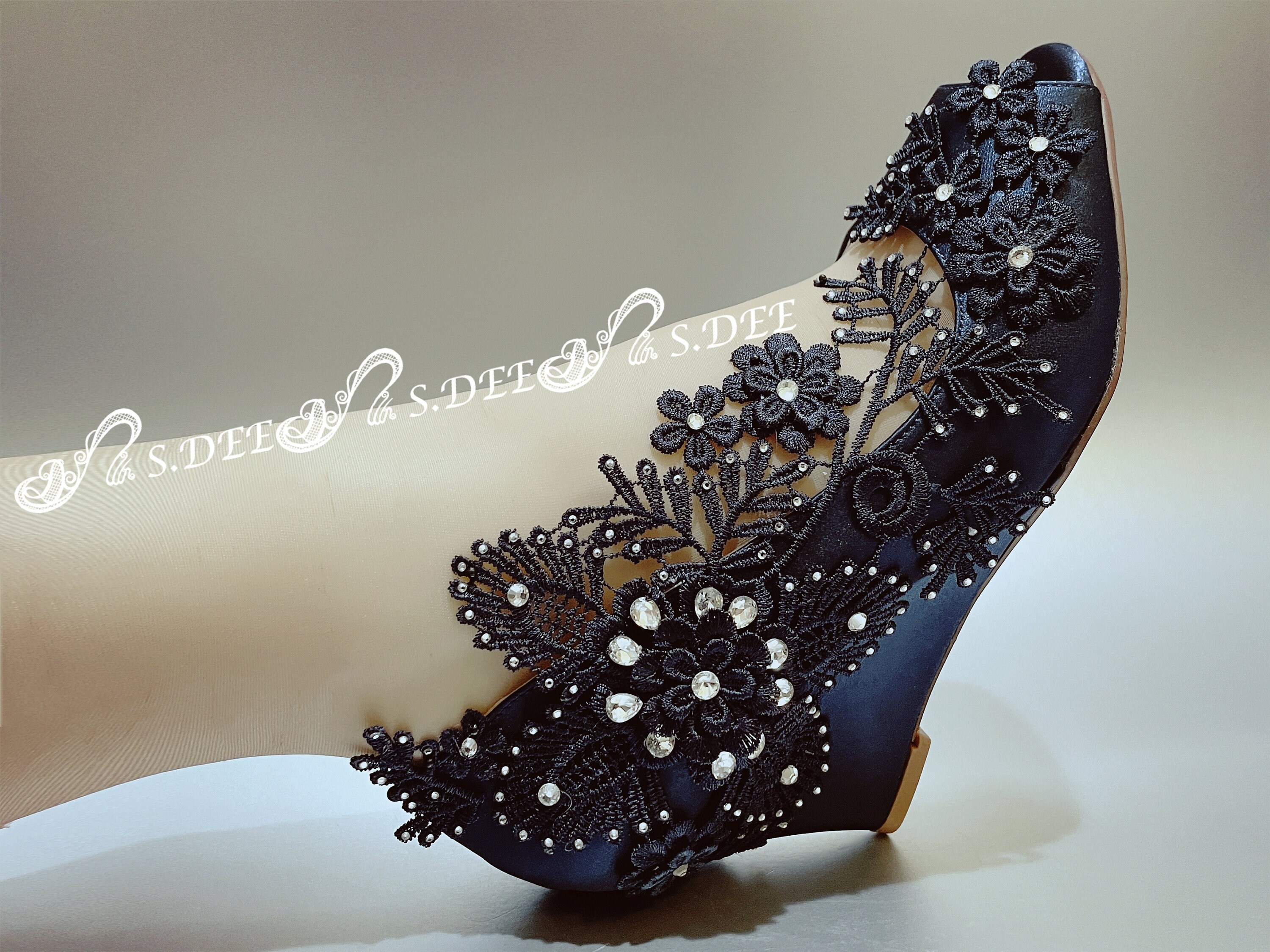 navy blue wedding shoes wedges