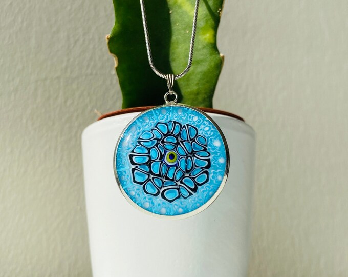 Evil Eye Glass Pendant Necklace Protective Charm Lucky Charm Daily Wear Jewelry Good Luck Amulet Pendant Turkish Eye Greek Eye Necklace