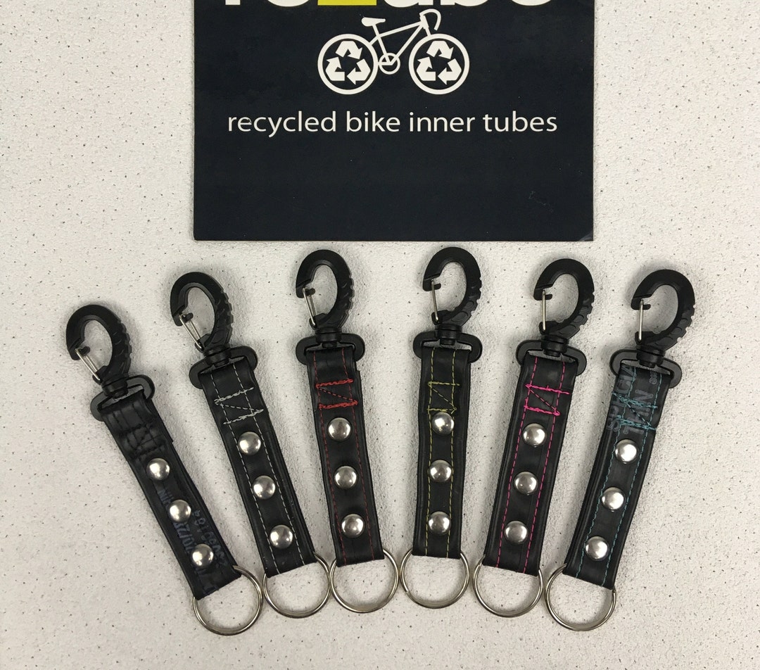 Recycled Bike Inner Tube Key Chain/key Ring/lanyard Etsy