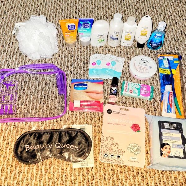 Mini Body Essentials Care Package/ On the go bag/ Travel Bag/ Travel Toiletries/ Body Essentials Box