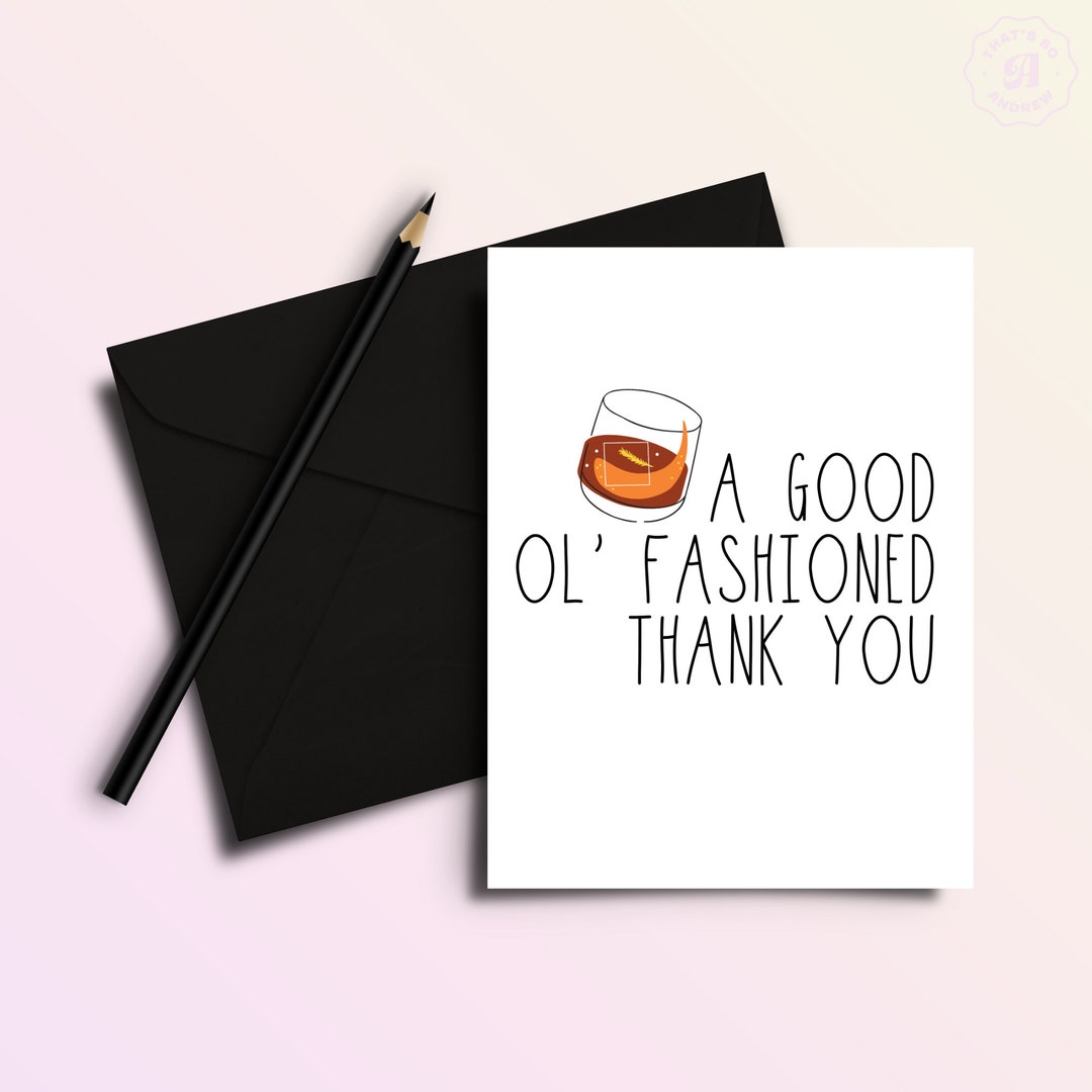 Old Fashion Thank You Funny Thank You Card - Etsy
