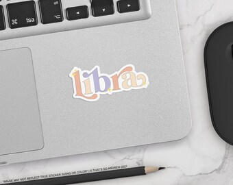 Retro & Groovy Libra 3X1" Sticker