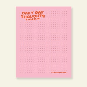 Daily Gay Thoughts Snarky & Funny Notepad Pride Gift image 2