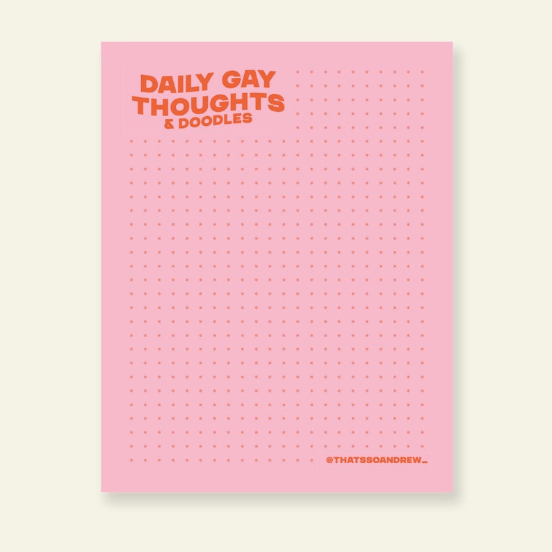Daily Gay Thoughts Snarky & Funny Notepad Pride Gift image 2