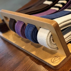 Brazilian Jiu-Jitsu 5 Belt Display Rack - unique / original design