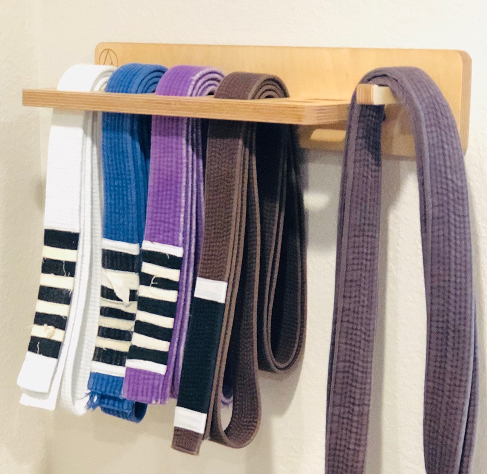 Brazilian Jiujitsu 5 Belt Display Rack Etsy Israel