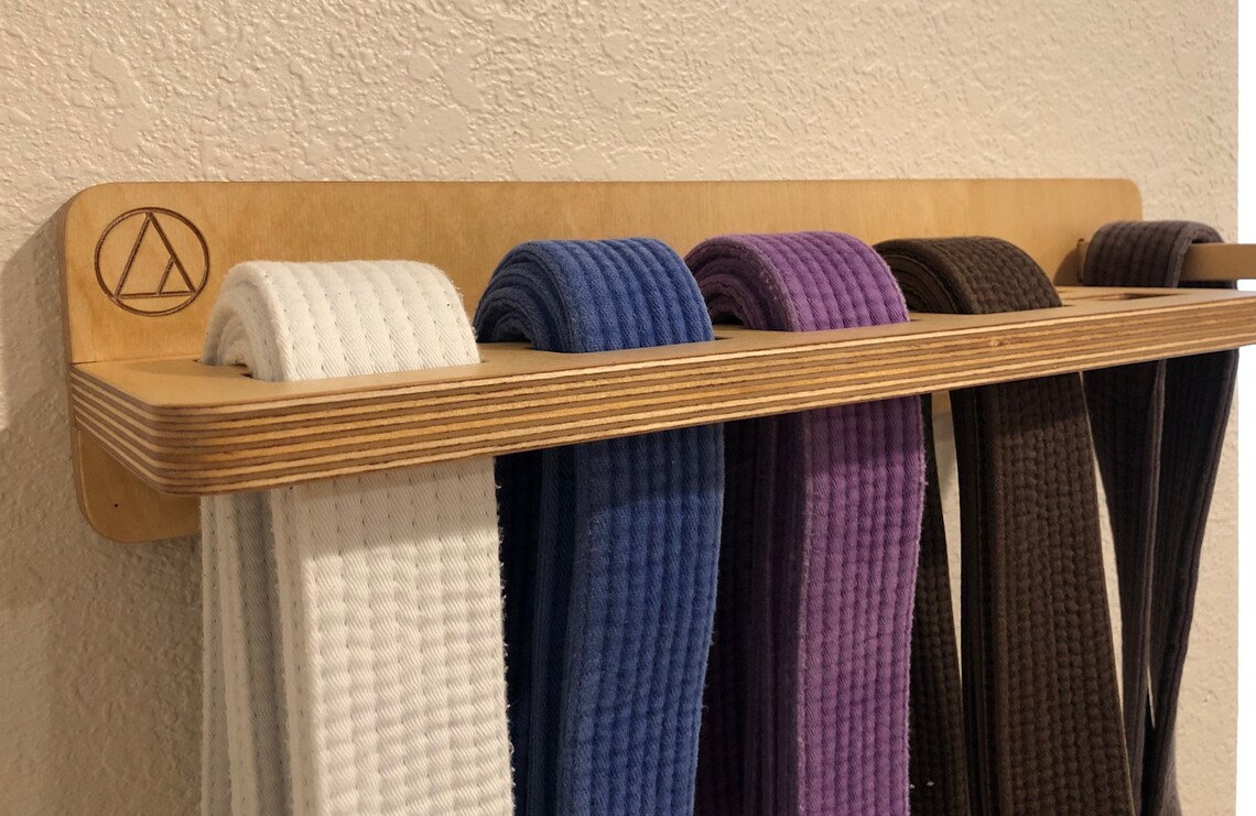 Brazilian JiuJitsu 5 Belt Display Rack Etsy