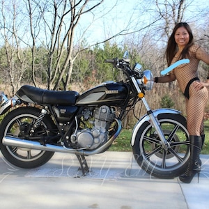 motorcycle pinup poster