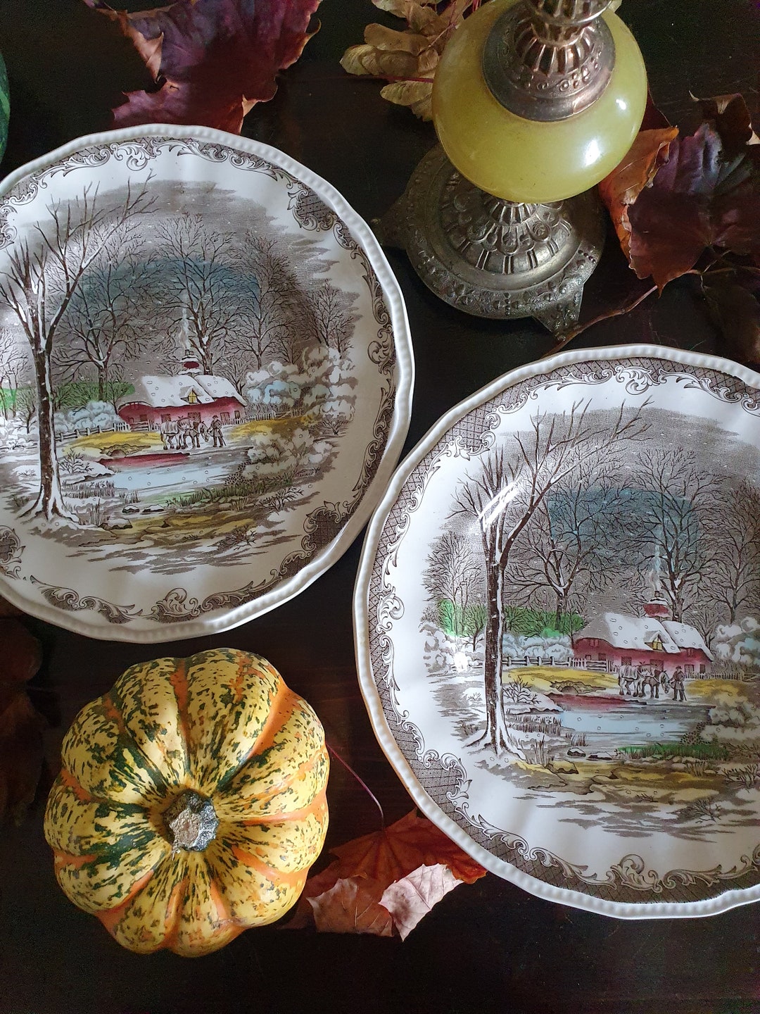 2 Shakespeare's Kensington R2815 Plates Etsy