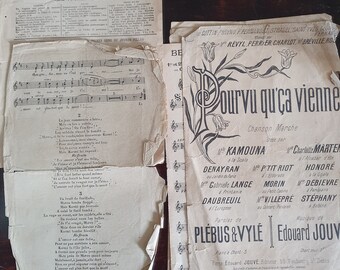 French music sheets from the 1930's