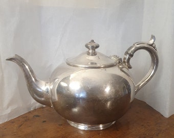 Théière antique plaquée argent William Hutton & Sons, fabriquée en Angleterre