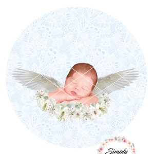 Ornamento / bugiganga de sublimação Baby Angel, download digital, perda de bebê, anjo bebê, presente especial, clipart