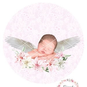 Baby Engel Sublimation Ornament/ Kugel, digitaler Download, Baby Verlust, Engel Baby, besonderes Geschenk, Clipart