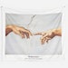 Tapestry Aesthetic | The Creation of Adam Michelangelo | College Dorm | Fingers Touching | Room Bedroom Decor Aesthetic