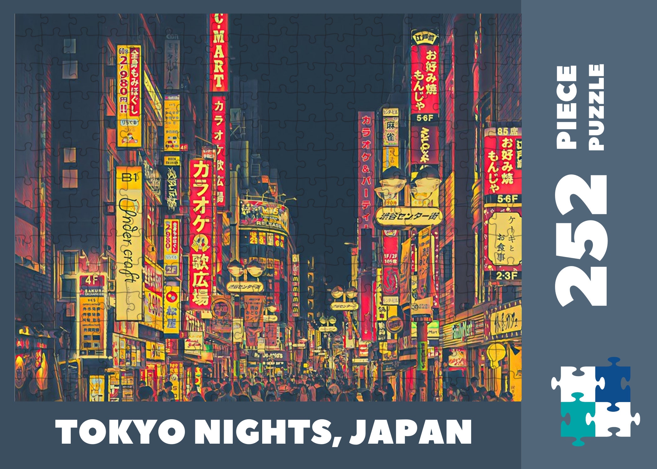 Tokyo Jigsaw Puzzle Japan Jigsaw Puzzles For Adults 252 Etsy