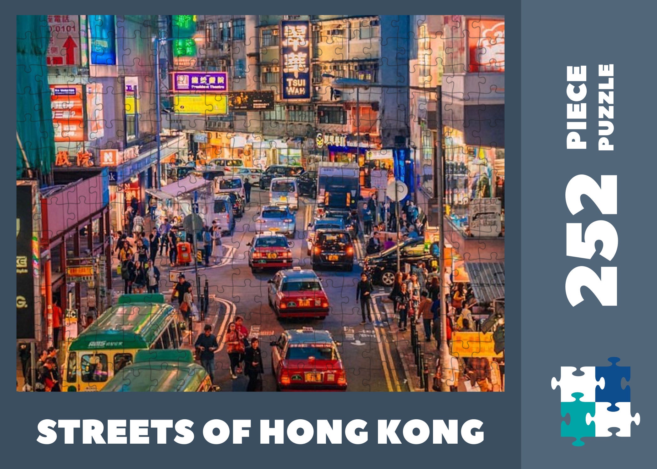 Hong Kong Jigsaw Puzzle Photo Jigsaw Puzzles For Adults 252 Etsy