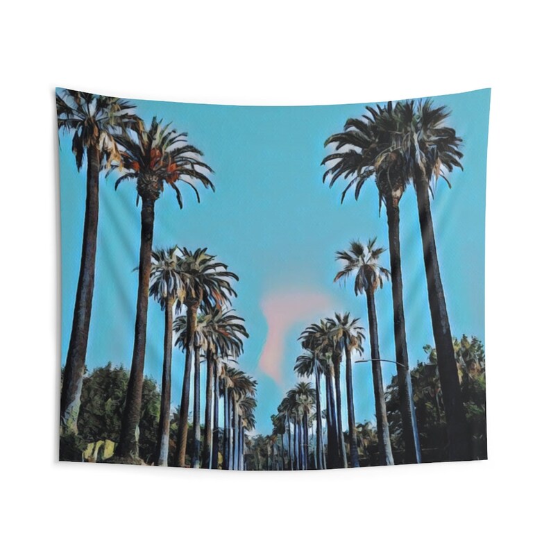 Los Angeles Tapestry California Wall Art Los Angeles Gift Etsy