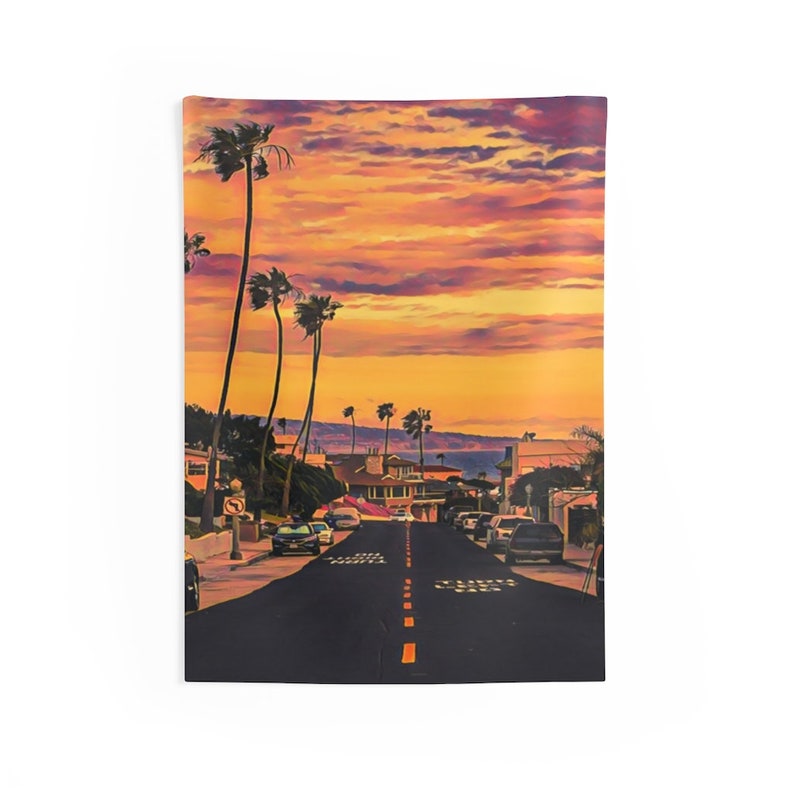 Los Angeles Tapestry California Wall Art Los Angeles Gift - Etsy