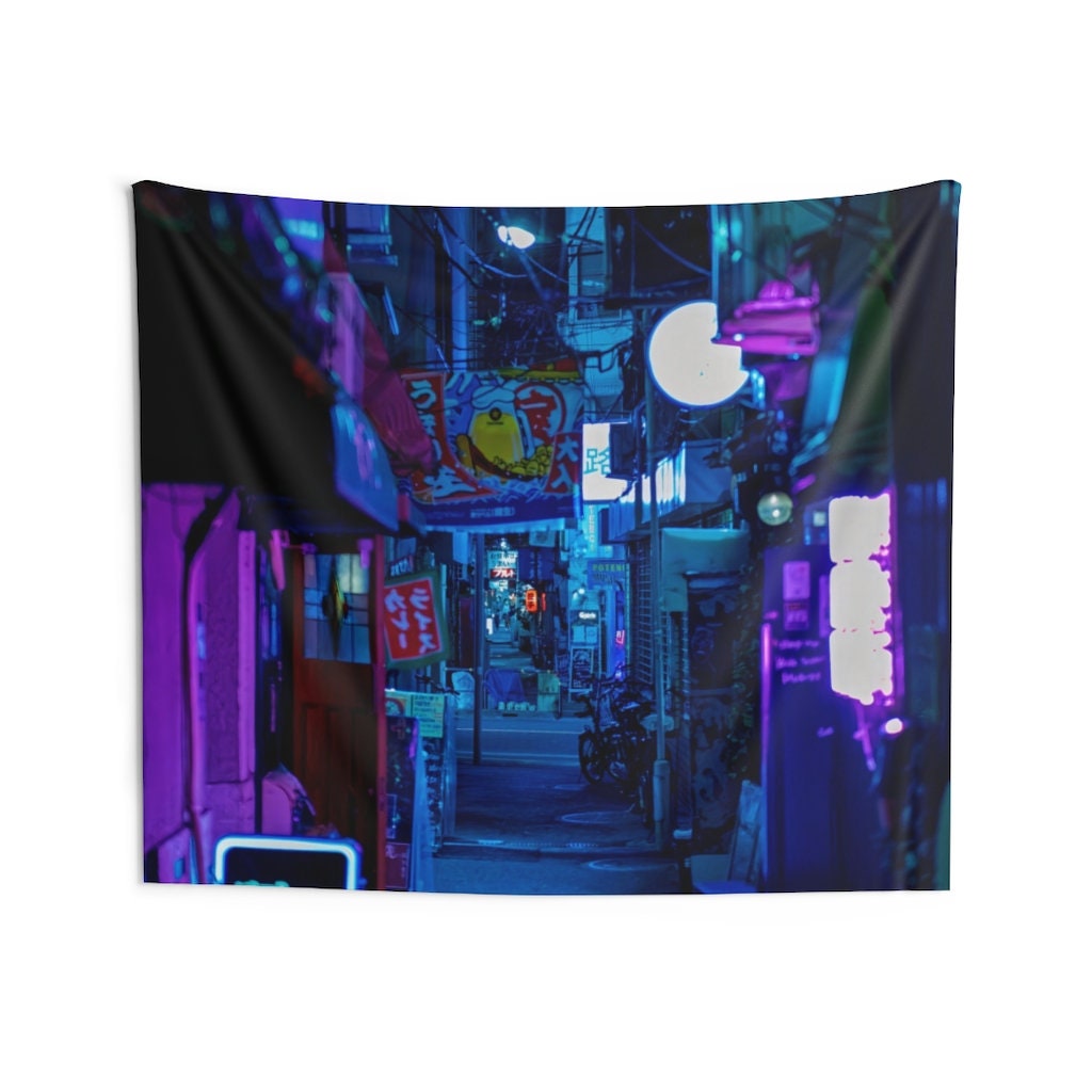 Japan Shinjuku Tokyo City Street Wall Hanging Tapestry for Any | Etsy