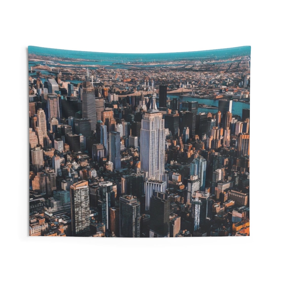 Manhattan Skyline Tapestry NYC Tapestry New York Wall Etsy