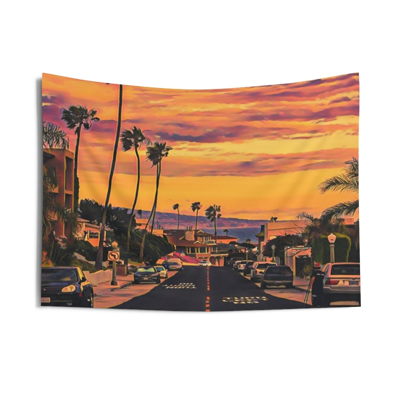 Los Angeles Tapestry California Wall Art Los Angeles Gift  Etsy
