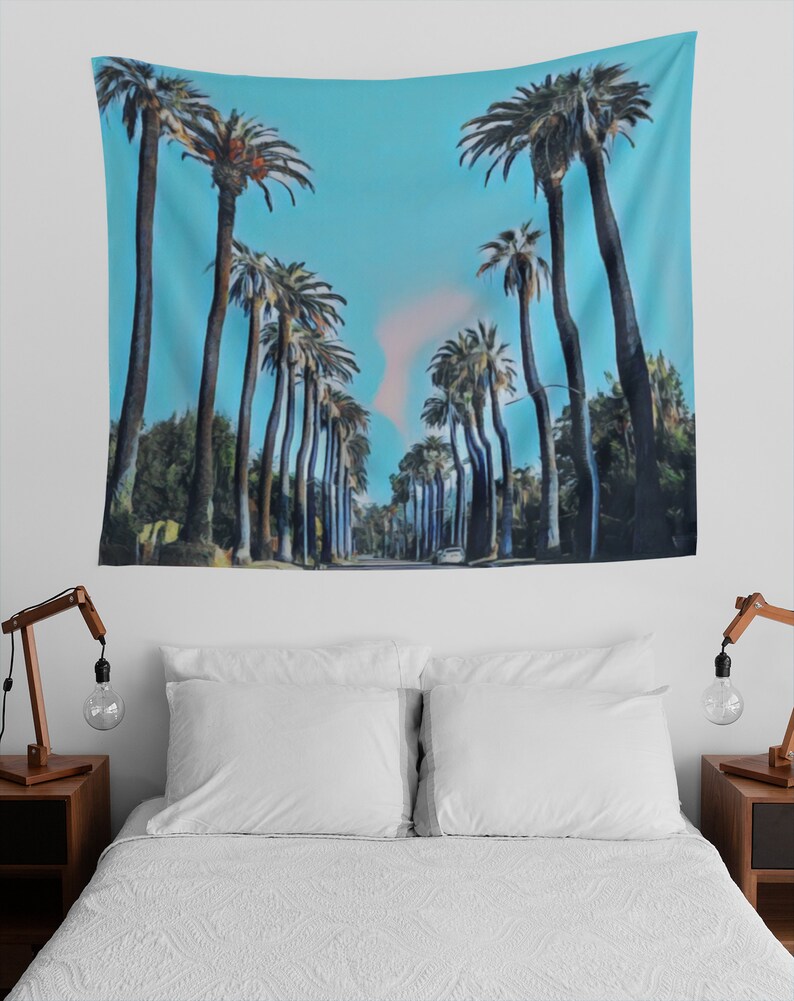 Los Angeles Tapestry California Wall Art Los Angeles Gift  Etsy