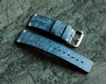 Handgjort "Minimal" klockarmband | Specialdesignat rallyarmband, läderarmband | 17 mm 18 mm 19 mm 20 mm 21 mm 22 mm 23 mm 24 mm | Lyxigt armband